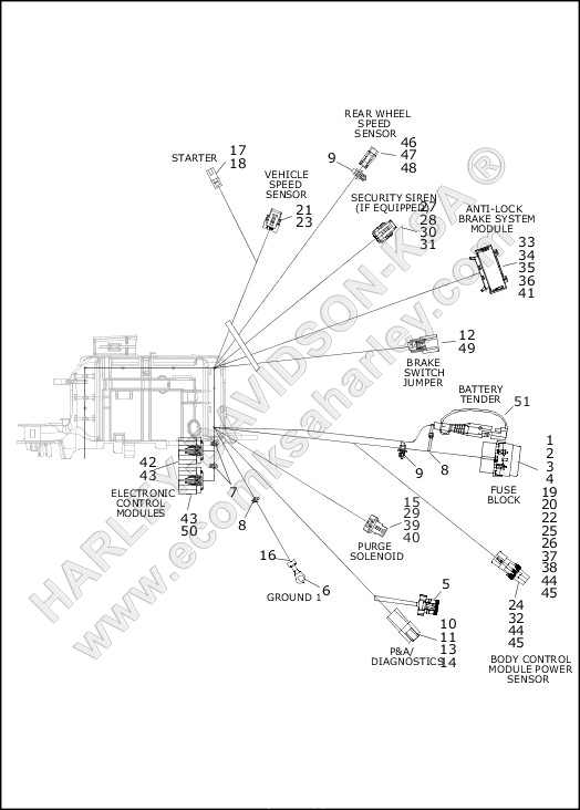 WIRING HARNESS, MAIN, KEYLESS, ABS (4 OF 4)